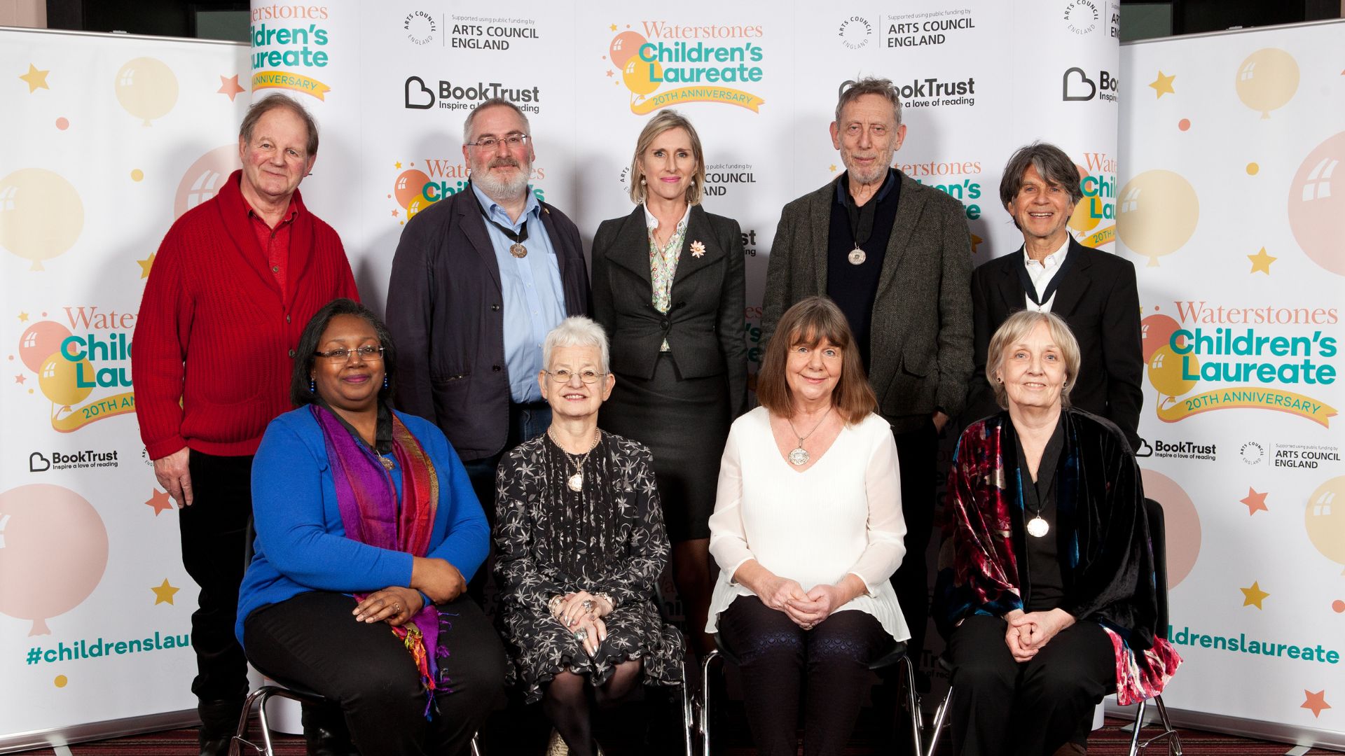 Group photo of former children's laureates.
